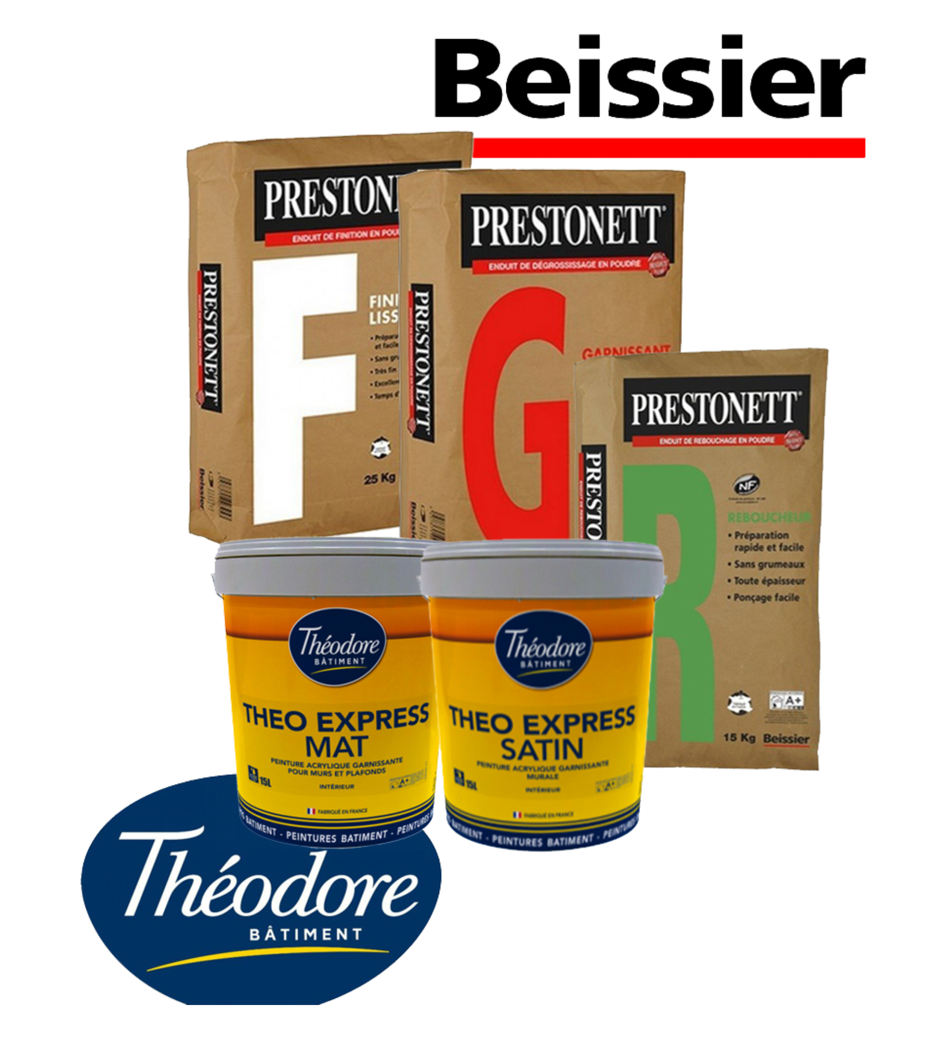 lot de peinture theodore et prestonett